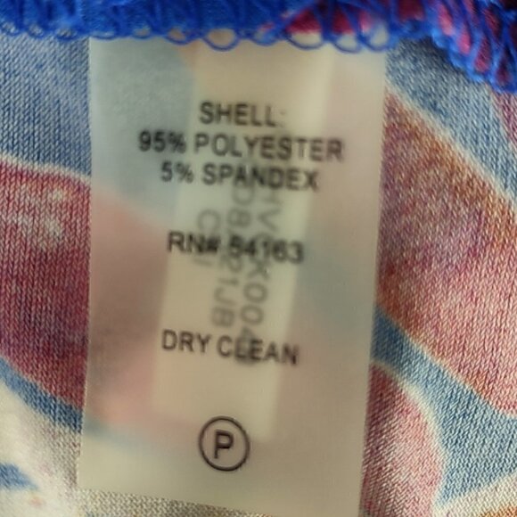 Calvin Klein Blue Tropical Floral Cruise Resort Cold Shoulder Dress, Size 2 - Picture 10 of 10